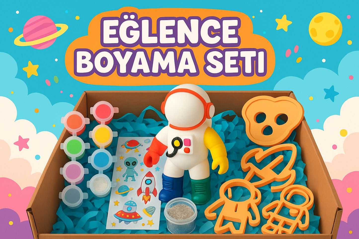 Uzay Macerası Renkli Boyama & Gelişim Seti